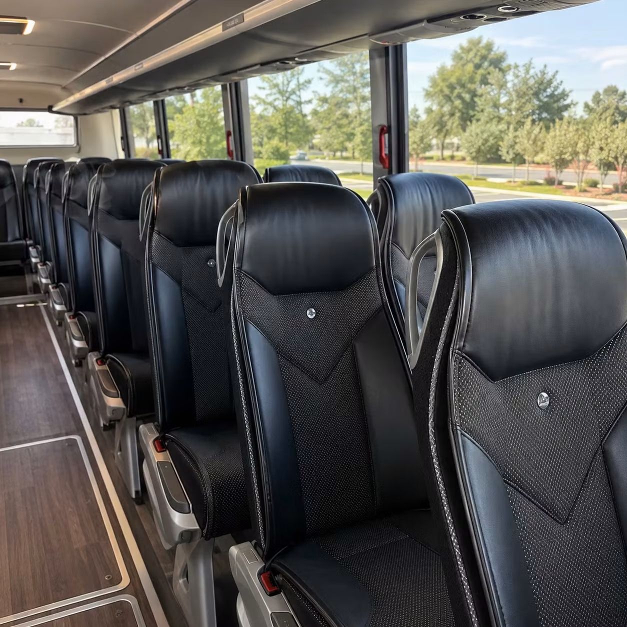 austin charter bus interior